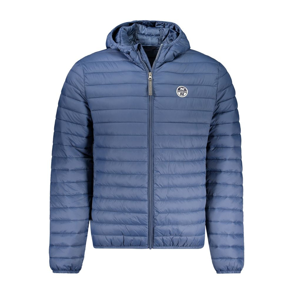 North Sails Blu Poliammide men's jacket displayed with front view, showing lightweight navy blue fabric and zipper closure.