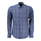 North Sails Azzurro cotton men's shirt, featuring a classic design with a collar and button closure, in light blue fabric.
