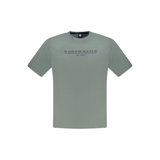 North Sails Green Cotton Men T-Shirt North Sails
