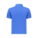Blue cotton men's polo shirt by North Sails with a classic collar and short sleeves, displayed on a plain background.