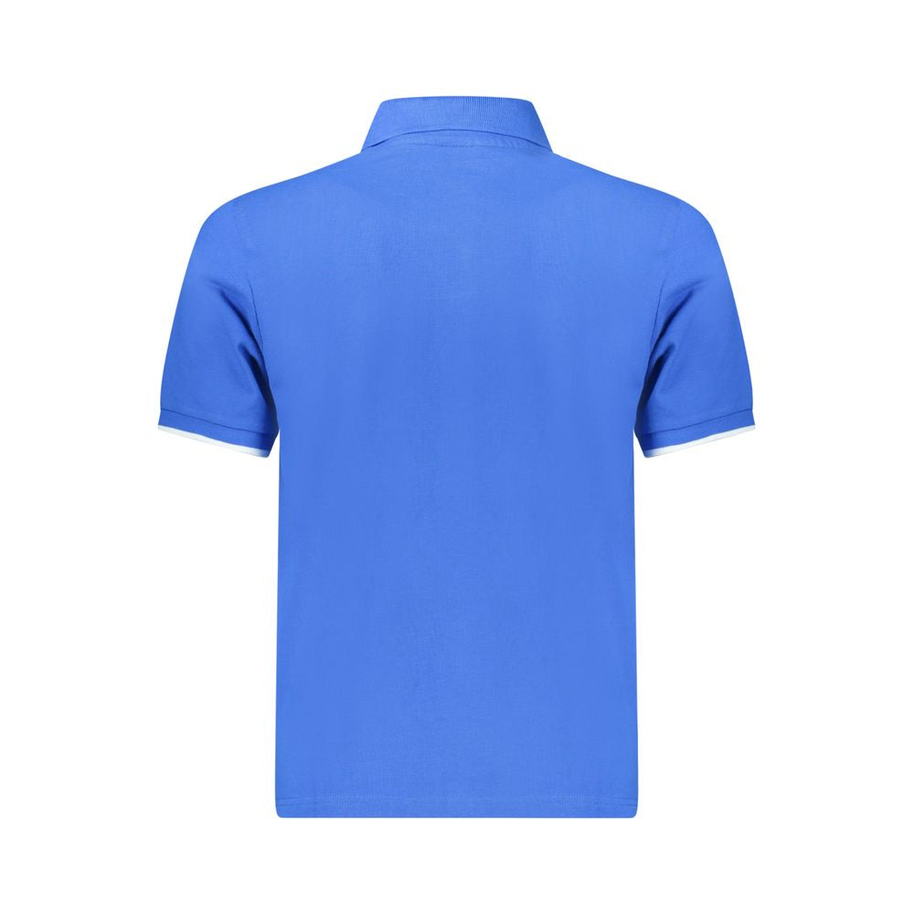 Blue cotton men's polo shirt by North Sails with a classic collar and short sleeves, displayed on a plain background.