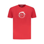 Trussardi Rosso cotton men's T-shirt with crew neck and short sleeves, featuring the brand's logo on the chest.