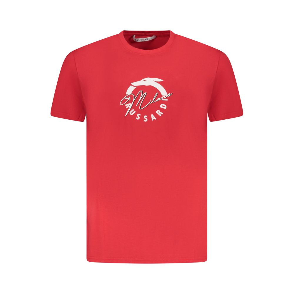 Trussardi Rosso Cotton Men T-Shirt Trussardi