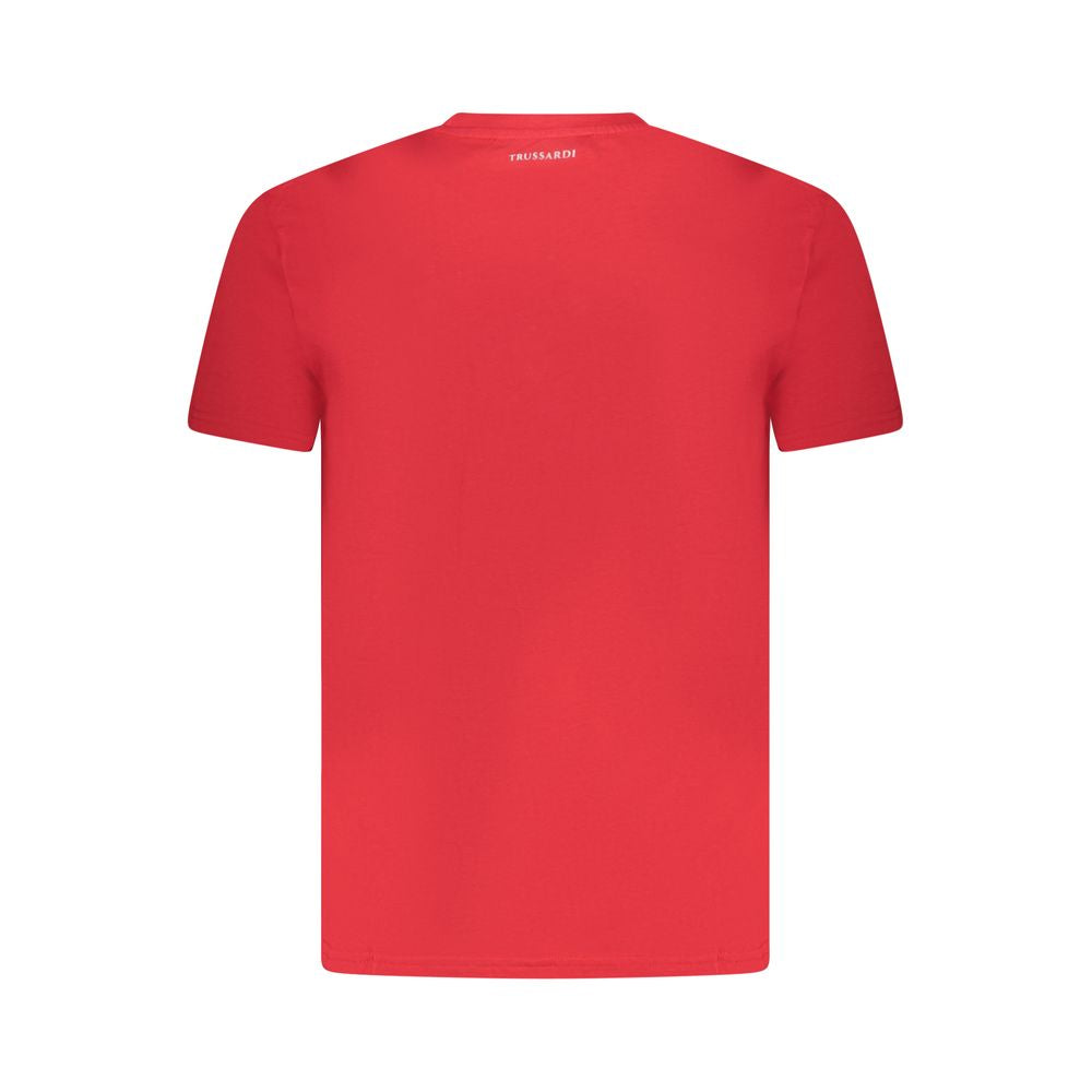 Trussardi Rosso Cotton Men T-Shirt Trussardi
