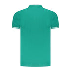 Cavalli Class Verde cotton men's polo shirt with a classic collar and short sleeves, featuring a subtle Cavalli Class logo.