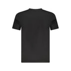 Black cotton men's T-shirt by Cavalli Class featuring a classic fit and minimalistic design.