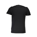 Black Cavalli Class cotton men's T-shirt with a classic fit and crew neckline, featuring subtle branding details.
