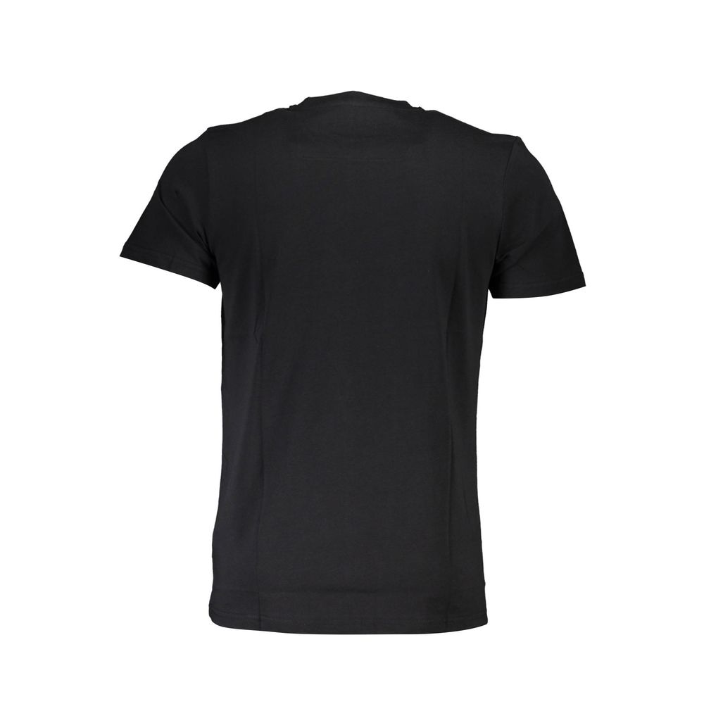 Black Cavalli Class cotton men's T-shirt with a classic fit and crew neckline, featuring subtle branding details.