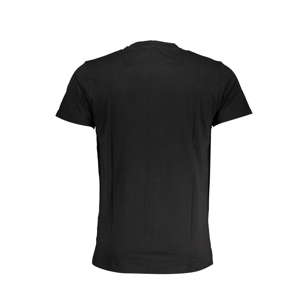 Black Cavalli Class cotton men's T-shirt with a classic fit and round neckline, displayed on a plain background.