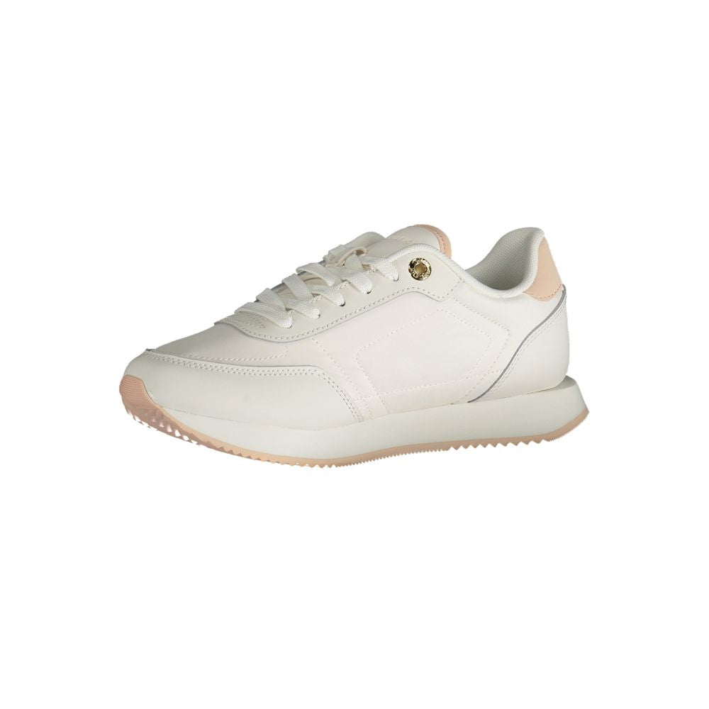 Tommy Hilfiger White Polyester Sneaker Tommy Hilfiger