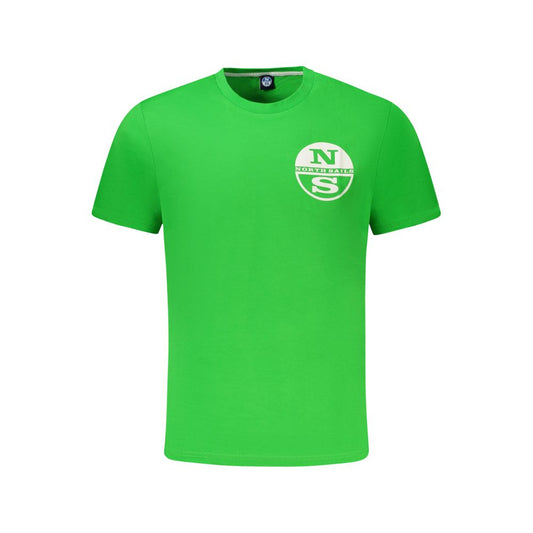 North Sails Green Cotton Men T-Shirt North Sails