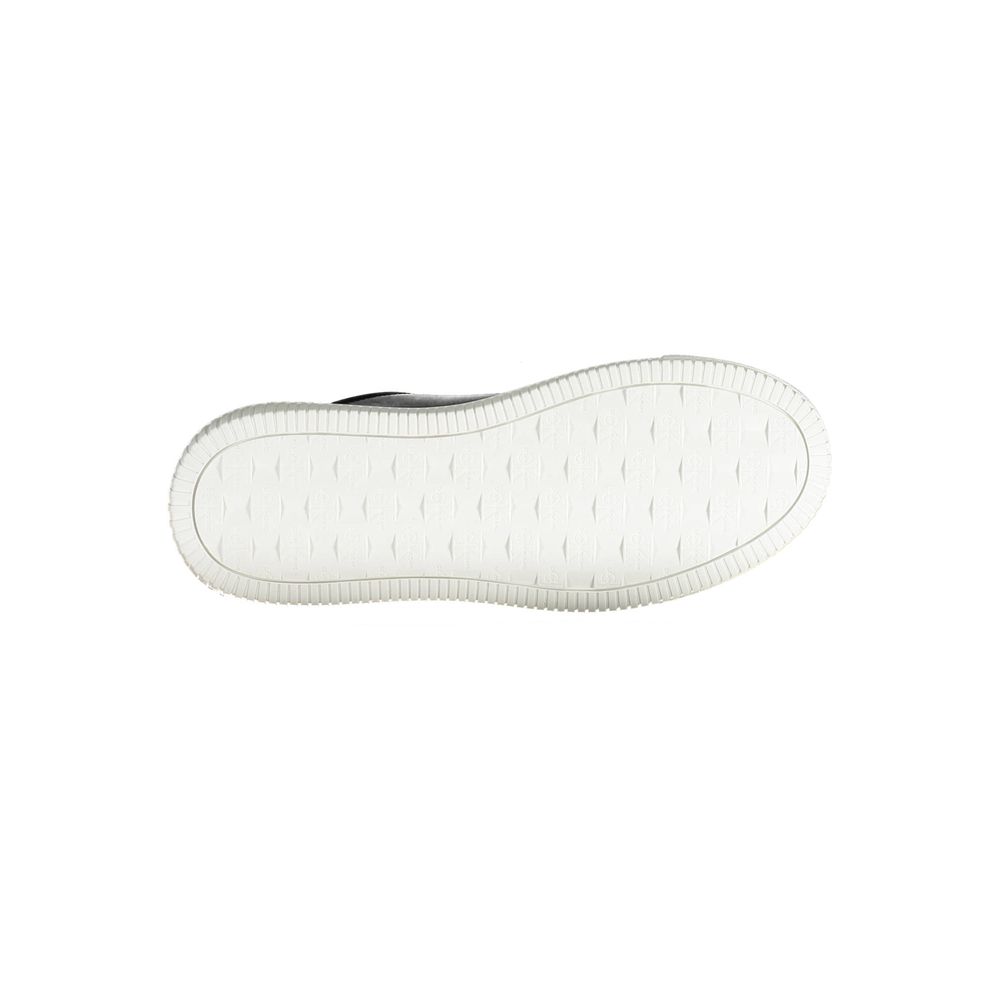 Calvin Klein Nero Leather Men Sneaker showing sleek black leather upper and casual sporty design.