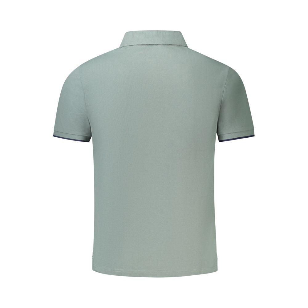 North Sails Verde cotton men's polo shirt in green with a classic collar and short sleeves, displayed on a plain background.