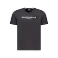 Black North Sails men's cotton t-shirt with crew neck and short sleeves, casual and comfortable for everyday wear.