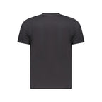 Black cotton men's T-shirt by North Sails, featuring a classic crew neck and minimalist design.