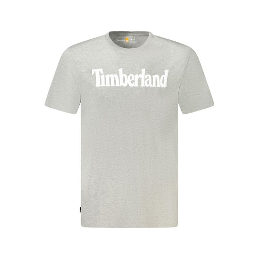 Timberland Gray Cotton Men T-Shirt Timberland