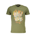 Cavalli Class Verde cotton men's T-shirt with short sleeves and a classic fit, featuring the brand's logo on the chest.