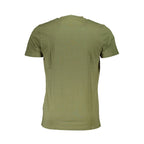 Cavalli Class Verde cotton men's T-shirt with crew neckline and short sleeves, featuring a simple, stylish design.