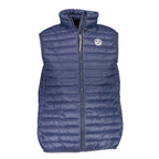 North Sails Blu Polyamide men's vest displayed on a hanger, showcasing its lightweight fabric and casual style.