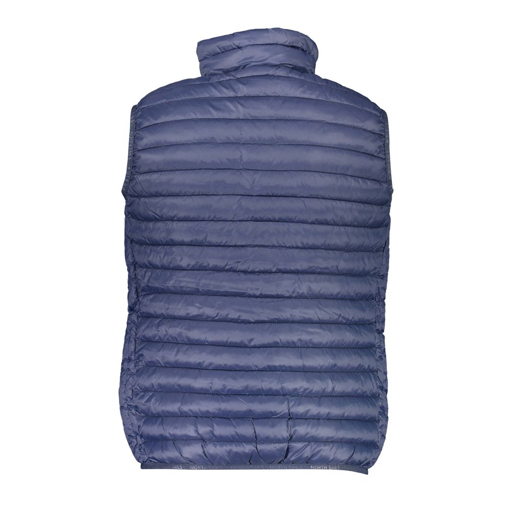 North Sails Blu Polyamide men's vest shown in navy blue, featuring a lightweight design and front zipper for outdoor wear.