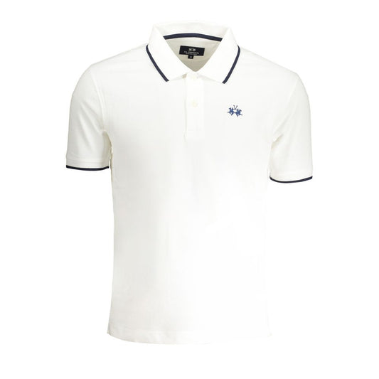La Martina White Cotton Men's Polo Shirt La Martina