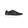 Calvin Klein Nero black polyurethane men's sneaker with sleek design and white sole, casual and stylish footwear.