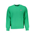 North Sails Verde Cotton men's sweatshirt, casual fit with ribbed cuffs and neckline, in green color.
