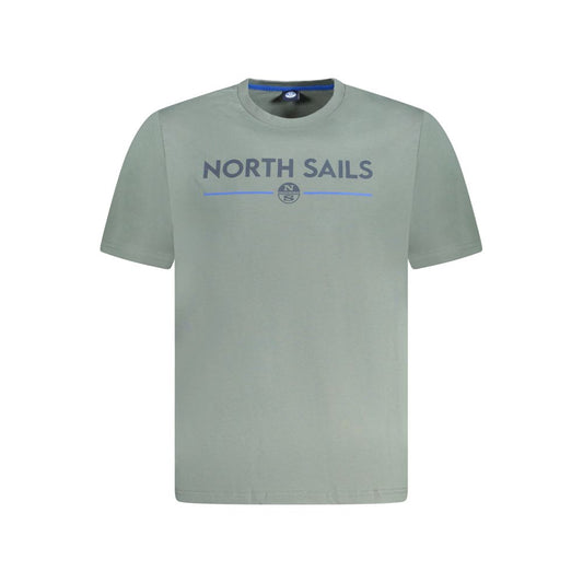 North Sails Green Cotton Men T-Shirt North Sails