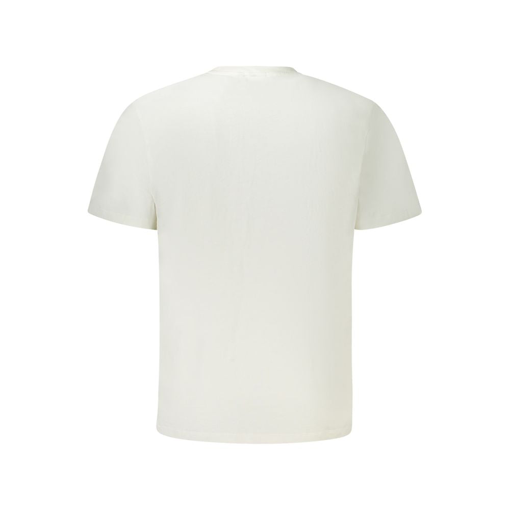 Pepe Jeans Bianco cotton men's T-shirt displayed flat, showing the classic crew neck and simple design in white fabric.