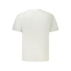 Pepe Jeans Bianco cotton men's T-shirt displayed flat, showing the classic crew neck and simple design in white fabric.