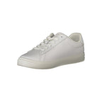 Tommy Hilfiger Bianco polyurethane women's sneaker with white design and casual laces, stylish and comfortable footwear.