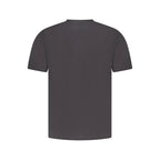 Black North Sails cotton men’s T-shirt displayed flat, showing the crew neckline and minimalist design.