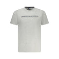 Brown cotton men's T-shirt by North Sails, featuring a classic fit and crew neckline, shown on a model.