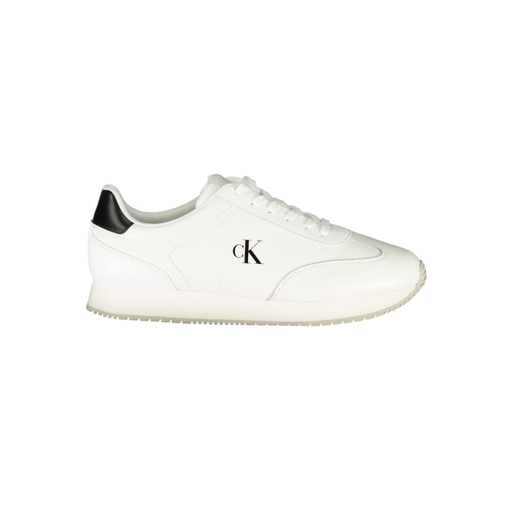 Calvin Klein Bianco Polyurethane Men Sneaker - Eljoys Fashion 