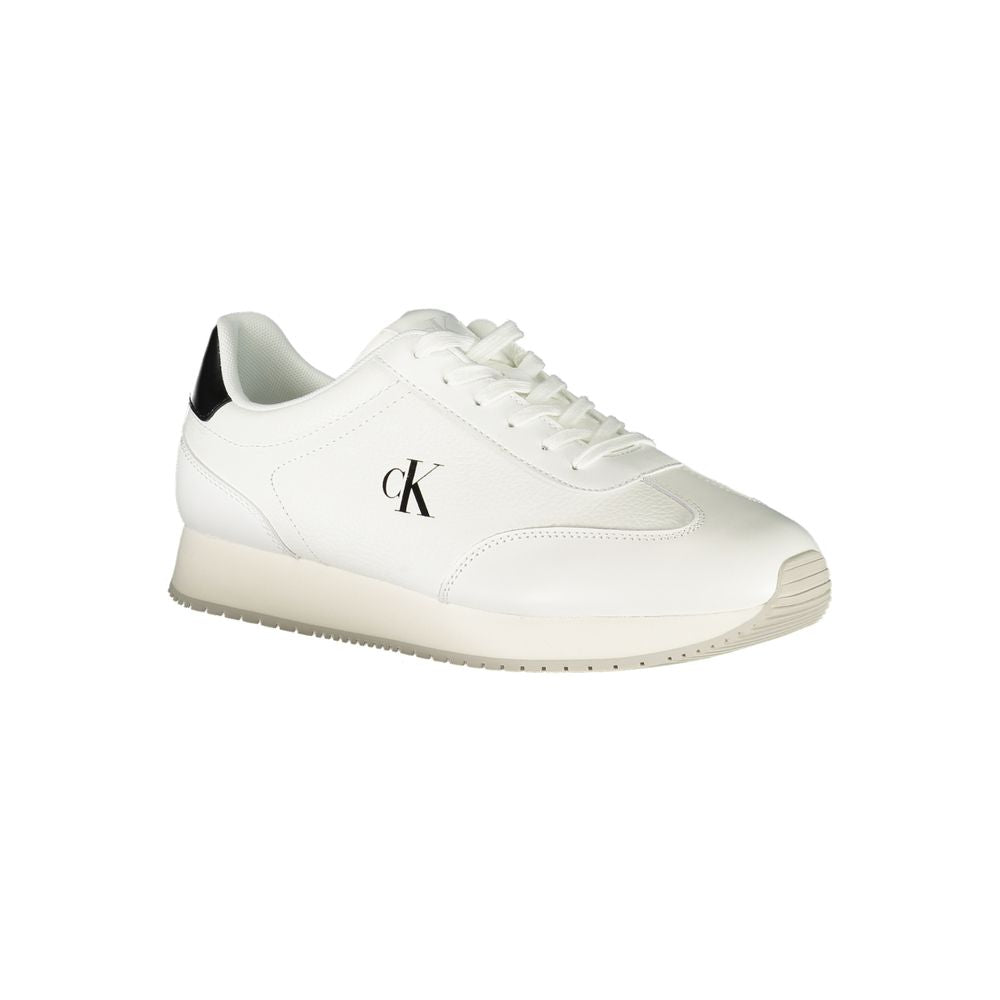 Calvin Klein Bianco Polyurethane Men Sneaker - Eljoys Fashion 
