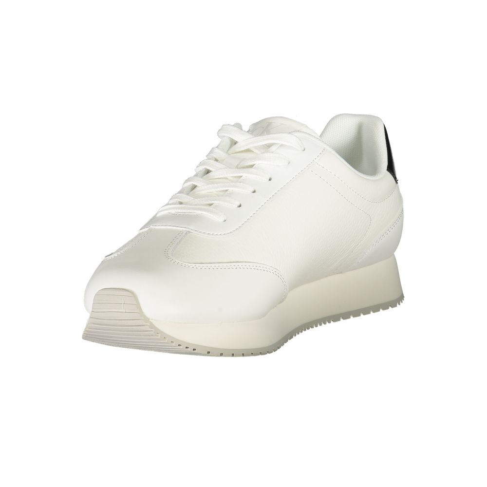 Calvin Klein Bianco Polyurethane Men Sneaker - Eljoys Fashion 