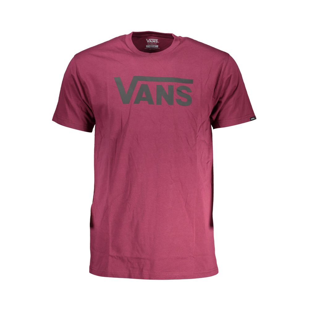 Vans Viola cotton men's T-shirt featuring a casual fit and classic Vans logo design on a white background.