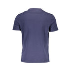Blue Guess Jeans men's shirt made from organic cotton, featuring a classic fit and casual style with button-up front.