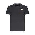 Black cotton men's T-shirt by Armata Di Mare displayed on a plain background, showcasing a casual everyday style.