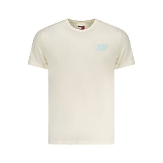 Tommy Hilfiger Beige Cotton Men T-Shirt Tommy Hilfiger