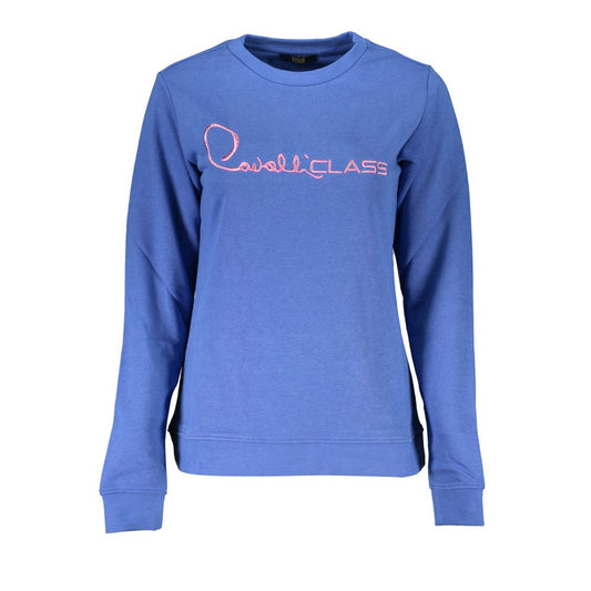 Cavalli Class Blue Cotton Women Sweater Cavalli Class