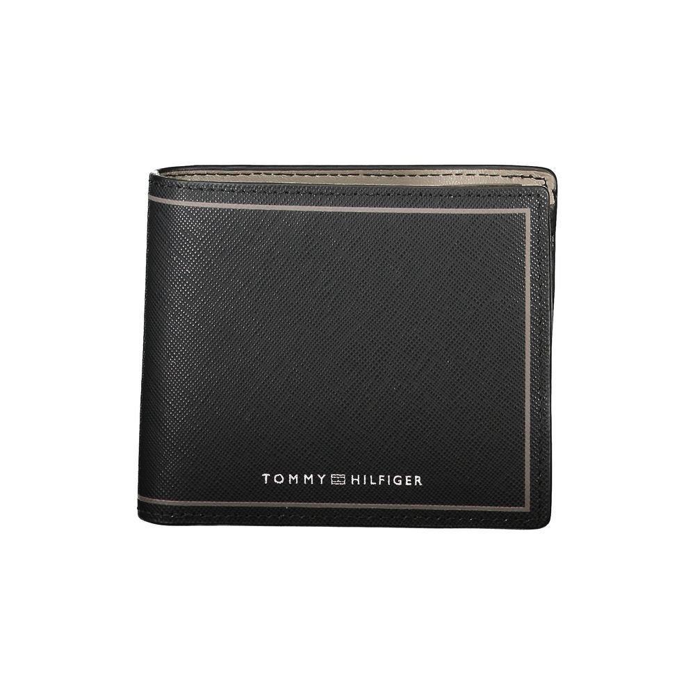 Tommy Hilfiger Nero leather men's wallet with multiple card slots and a sleek, classic design.