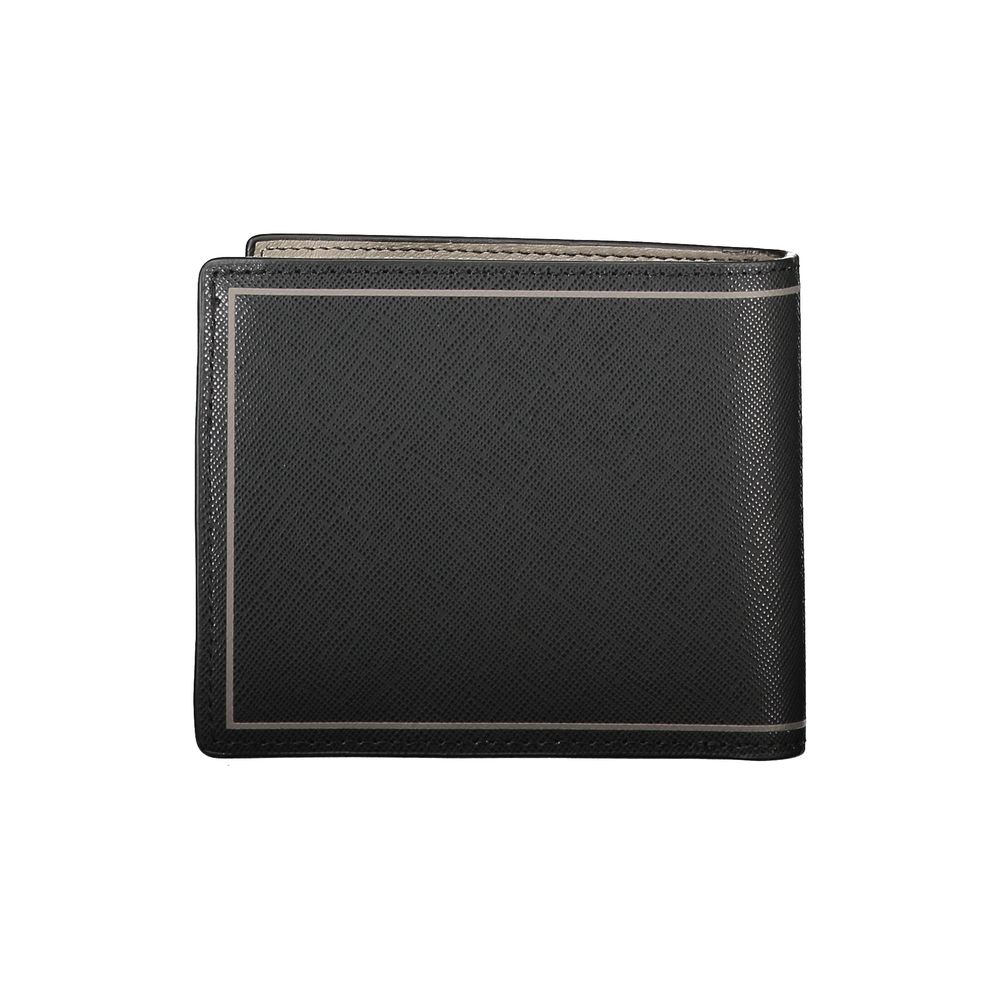 Tommy Hilfiger Nero leather men's wallet with multiple card slots and sleek design.