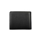 Calvin Klein black leather men's wallet with multiple card slots and a sleek design.