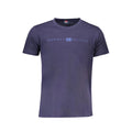 Blue cotton men's T-shirt by Norway 1963 featuring a classic crew neck and minimal design.
