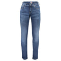 Tommy Hilfiger men's blue cotton jeans with classic fit and five-pocket design, displayed on a plain background.