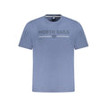 North Sails Blu Cotton Men’s T-Shirt with crew neck and short sleeves, featuring the North Sails logo on the chest.