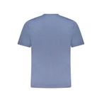 North Sails Blu Cotton Men’s T-Shirt displayed on a hanger, showcasing its casual style and soft blue fabric.