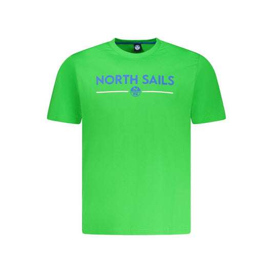 North Sails Green Cotton Men T-Shirt North Sails