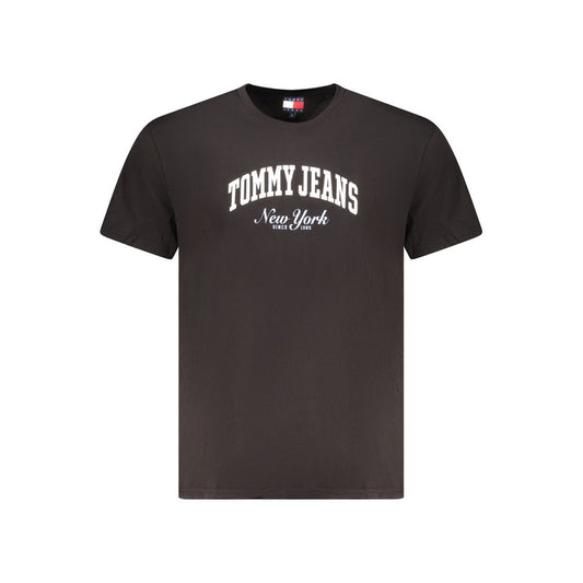 Tommy Hilfiger Black Cotton Men T-Shirt Tommy Hilfiger